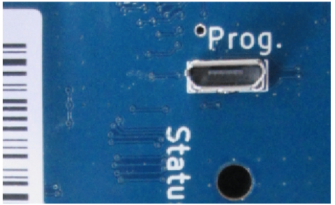 Image showing the location of programming header in CSMP device